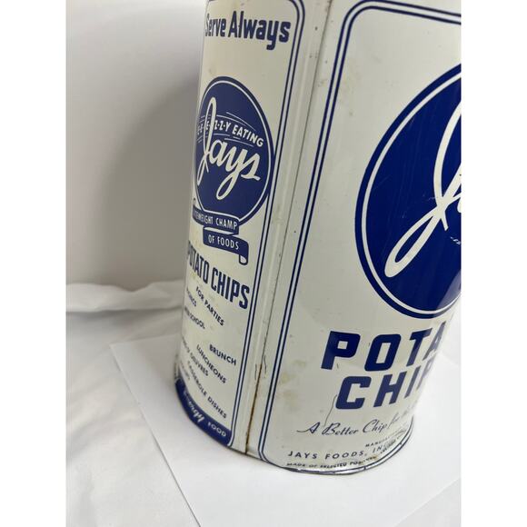 Vintage Jays Potato Chip Tin Can 1 Lb - Picture 4 of 8